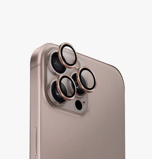 Линза на камеру +NEU Chatel Metal Frame Lens Protector Glass for iPhone 16 Pro/16 Pro Max Gold