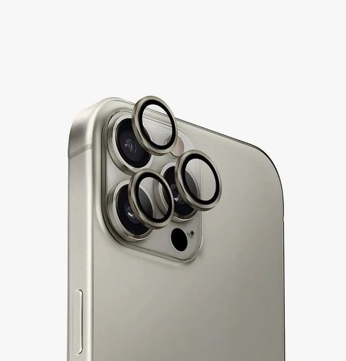 Линза на камеру +NEU Chatel Metal Frame Lens Protector Glass for iPhone 16 Pro/16 Pro Max Natural Gery
