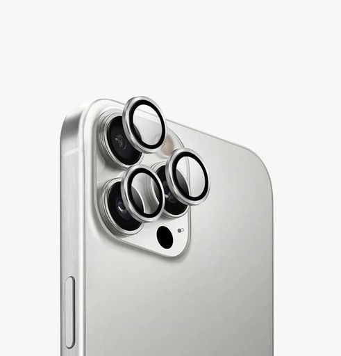 Линза на камеру +NEU Chatel Metal Frame Lens Protector Glass for iPhone 16 Pro/16 Pro Max Silver