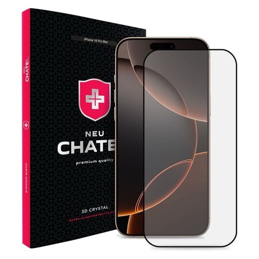 Скло +NEU Chatel Corning Gorilla Glass with Mesh for iPhone 16 Pro Max Front Black