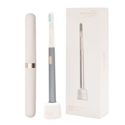 Електрична зубна щітка Medica+ Lux 10Х Portable Grey (MD-112445)