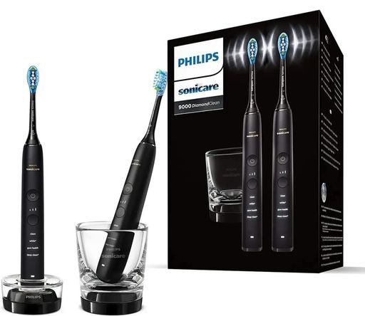 Набор из 2-х электрических зубных щеток Philips Sonicare DiamondClean 9000 Black HX9914/54 Europe