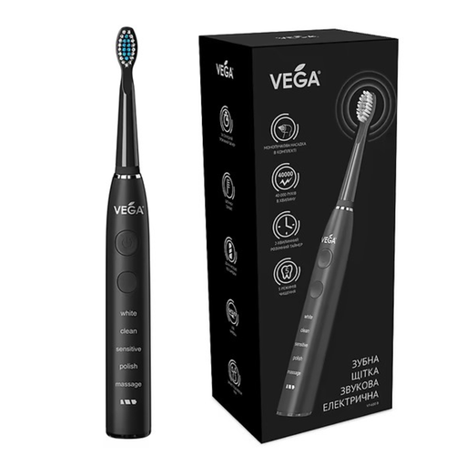 Електрична зубна щітка Vega VT-600 B (чорна)