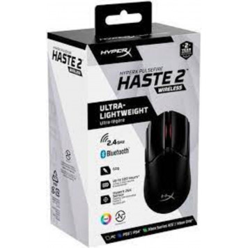 Ігрова миша HyperX Pulsefire Haste 2 WL, Black - фото 2