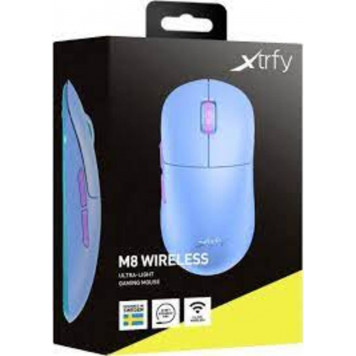 Ігрова миша Xtrfy M8, WL/USB-A, RGB, Frosty Purple - фото 2