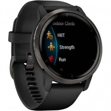 Смарт-годинник Garmin Venu 2 Slate Stainless Steel Bezel with Black Case and Silicone Band (010-02430-11/01) - фото 3