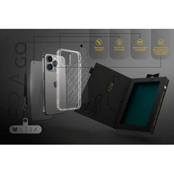Захисне скло iLeraGo Ice Case with Neck stripe iPhone 14 Pro (Скло + чохол = комплект) - фото 1
