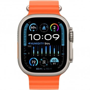 Apple Watch Ultra 2 GPS + Cellular 49mm Titanium Case with Orange Ocean Band (MREH3) - фото 2