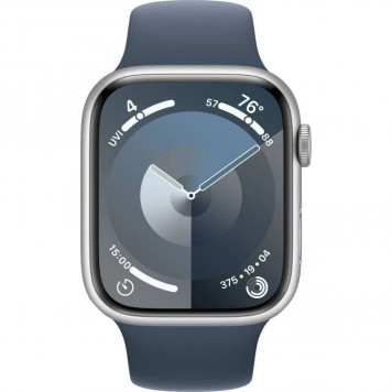Apple Watch Series 9 GPS 41mm Silver Alu. Case w. Storm Blue S. Band - M/L (MR913) - фото 2