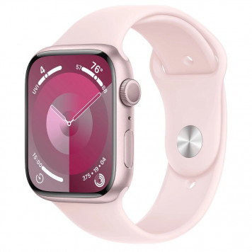 Apple Watch Series 9 GPS 45mm Pink Aluminum Case w. Light Pink S. Band - S/M (MR9G3) - фото 1