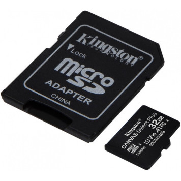 Карта пам'яті Kingston microSDHC Canvas Select Plus 32GB Class 10 UHS-1 А1 (с адаптером) (SDCS232GB) - фото 2