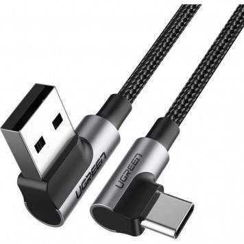 Кабель UGREEN US284 Right Angle USB-A to USB-C Cable 2m (Space Gray) (UGR-50942) - фото 2