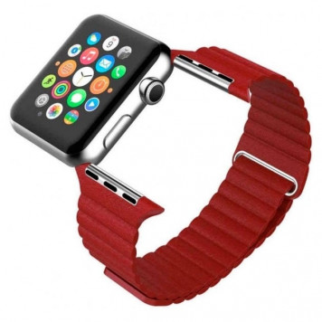 Ремінець Apple watch Leather Loop 42mm Red - фото 2