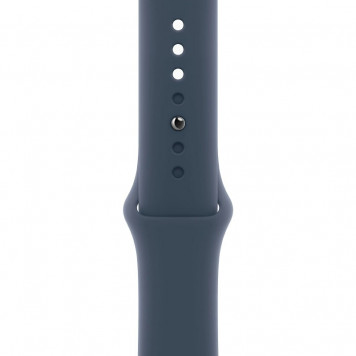 Apple Watch Series 9 GPS + Cellular 41mm Silver Alu. Case w. Storm Blue Sport Band - M/L (MRHW3) - фото 3
