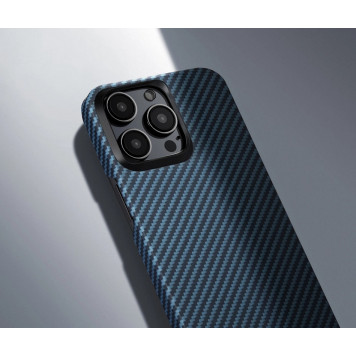 Чохол Pitaka MagEZ Case 4 Twill 1500D Black/Blue for iPhone 15 Pro Max (KI1508PM) - фото 2