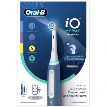 Электрическая зубная щетка Oral-B Braun iO My Way Series 4 iOG4K.2N6.1DK типа 3794 Ocean Blue - фото 3