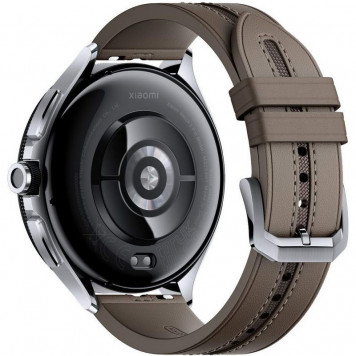 Смарт-часы Xiaomi Watch 2 Pro Bluetooth Silver Case with Brown Leather Strap (BHR7216GL) - фото 5