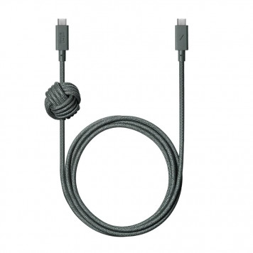 Кабель Native Union Anchor Cable USB-C to USB-C Pro 240W Slate Green (3 m) (ACABLE-C-GRN-NP) - фото 1