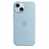 Чохол Silicone Case with MagSafe iPhone 15 Light Blue