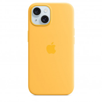 Чехол Silicone Case with MagSafe iPhone 15 Sunshine - фото 1