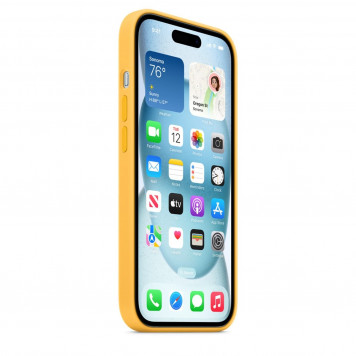 Чехол Silicone Case with MagSafe iPhone 15 Sunshine - фото 3