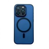 Чехол for Apple PAIKA Matte for iPhone 15 Pro with MagSafe защита камеры blue