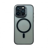 Чохол for Apple PAIKA Matte for iPhone 15 Pro with MagSafe захист камери gray