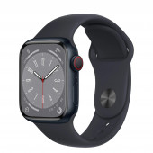 Смарт-годинник Apple Watch Series 8 GPS 41mm Midnight Aluminum Case w. Midnight Sport Band - Size M/L (MNU83) Уцінка
