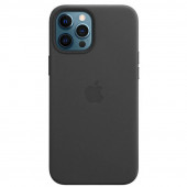 Чехол Leather Case with MagSafe iPhone 12/12 Pro Black