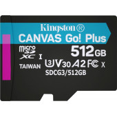 Карта пам`яті MicroSDXC 512GB UHS­I/U3 Class 10 Kingston Canvas Go! Plus R170/W90MB/s 
