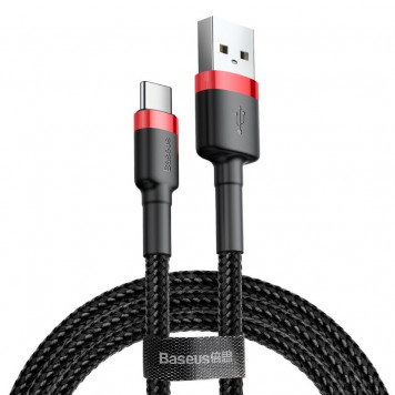Кабель Baseus Cafule Cable USB For Type-C 3A 1m Red+Black - фото 1