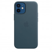 Чохол Leather Case with MagSafe iPhone 12 mini (5.4) Baltic Blue + стекло в подарок!