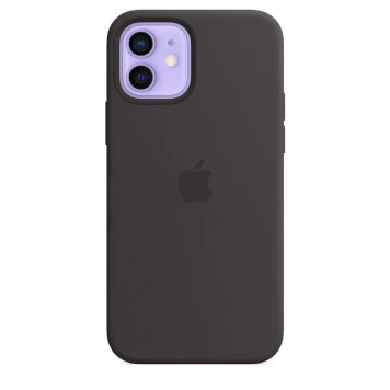 Чохол  silicone Case Animation with magsafe  iphone 12/12Pro Black - фото 1